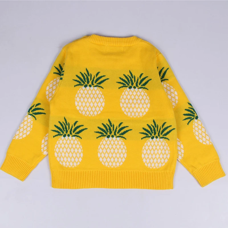 CAMPURE Модный зимний свитер для девочек детская одежда с ананасами 2018 мультяшный