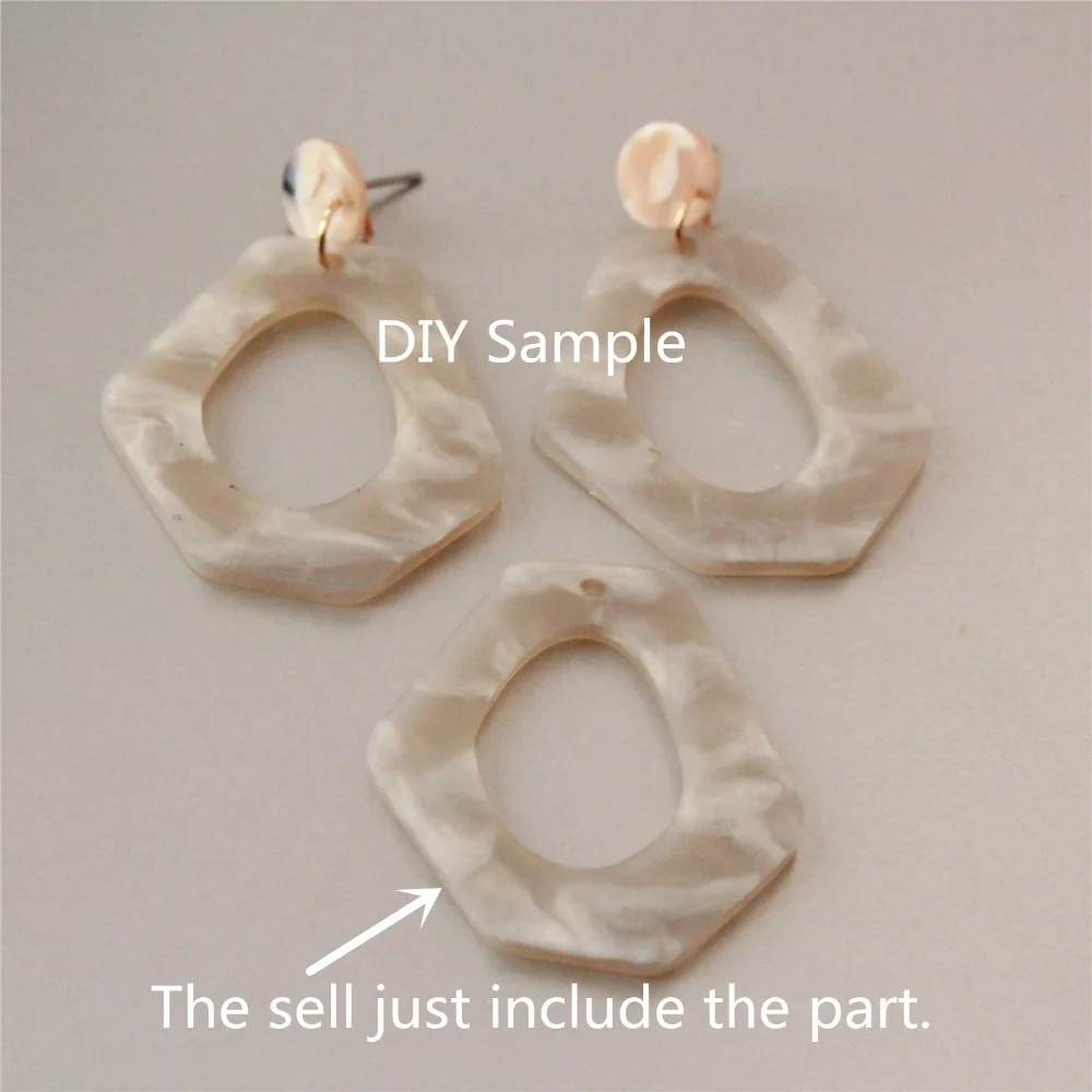 Серая черепаховая оболочка полимерная серьга Подвески 2 шт. мраморные подвески