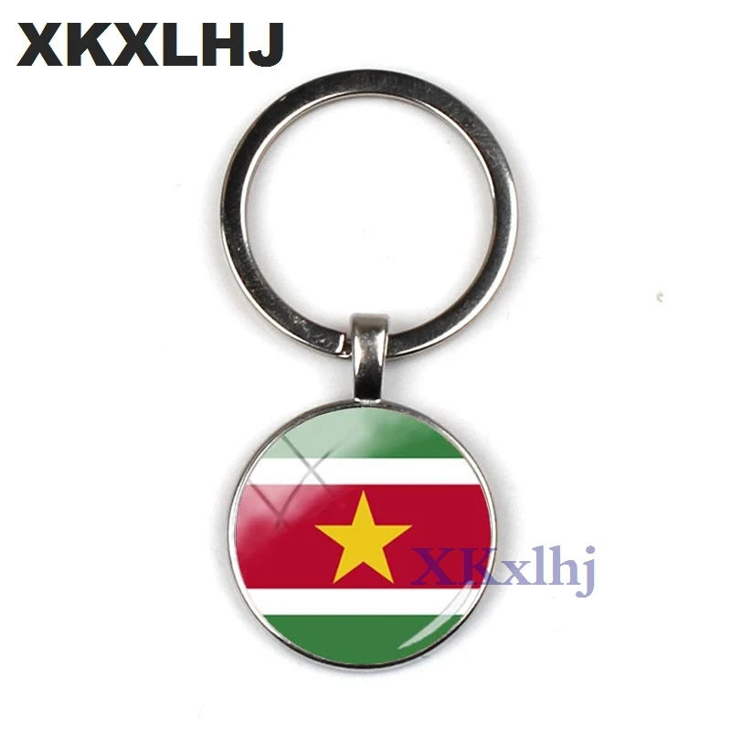 XKXLHJ модные брелоки с американским флагом США для женской сумки флаг Суринама