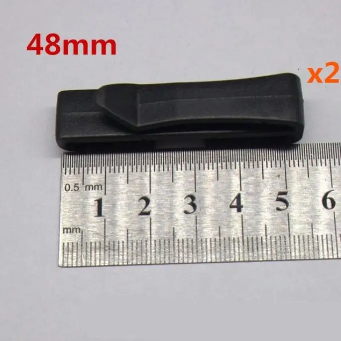 48mm 2 шт. пластиковые ремни для восхождения на талии, зажимы для пряжки, ленточные пряжки, концевые, для улицы, крючки, ленты, папка, карабин - Цвет: 48mm