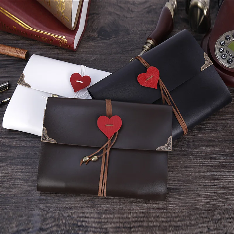 Vintage Love DIY Scrapbook Photo Album Craft Paper 30 Pages Scrapbooking Wedding Travel Book PU Leather Valentine Birthday Gifts