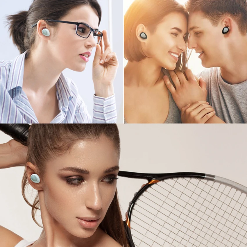 TWS Bluetooth наушники Настоящие беспроводные Мини стереонаушники Музыкальные