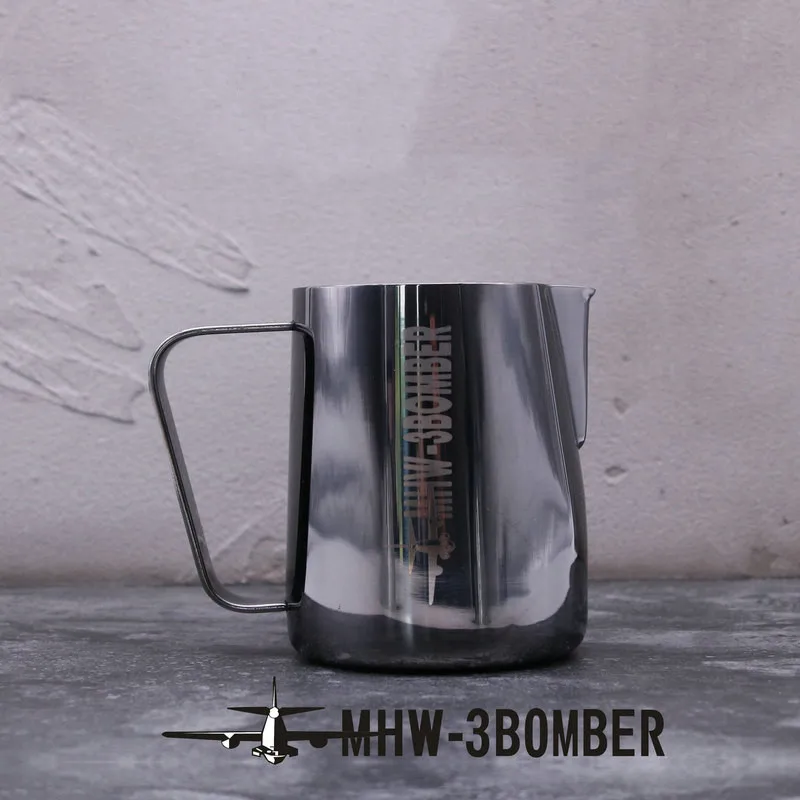 Black 500ml Нержавеющая сталь Кувшин для вспенивания молока эспрессо кофе бариста ремесло латте искусство Профессиональный кофе конкурс Молоко Крем кружка - Цвет: Black 500ml