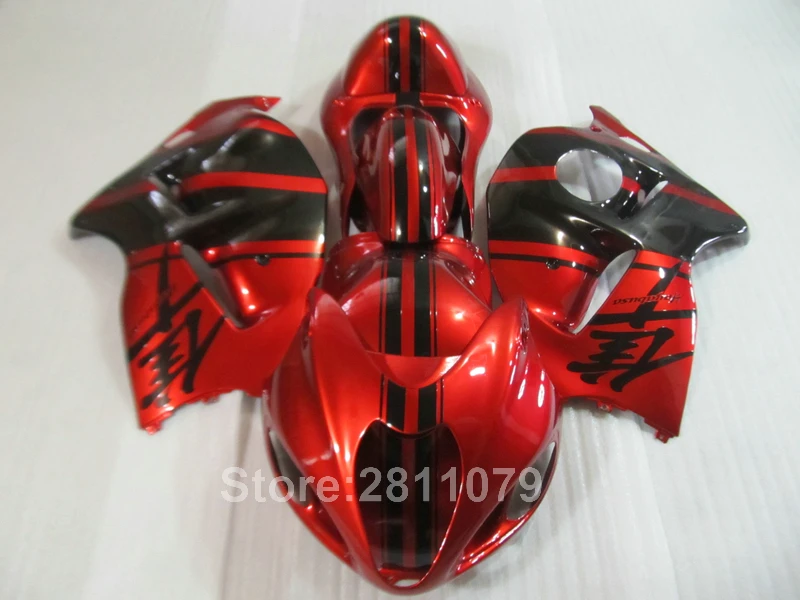 Высокое качество Пластиковые обтекатель комплект для Suzuki GSXR1300 96 97 98 99 00 07 красно