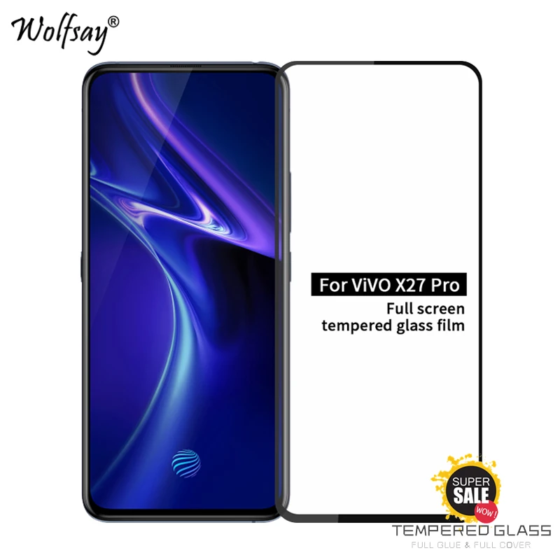 

2PCS Full Glue Cover Glass Vivo X27 Pro Screen Protector Tempered Glass For Vivo X27 Pro Phone Film For BBK Vivo X27 Pro Glass