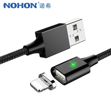 NOHON Сильный магнитный Быстрый зарядный кабель 8 Pin для iPhone 7 Plus X XR XS