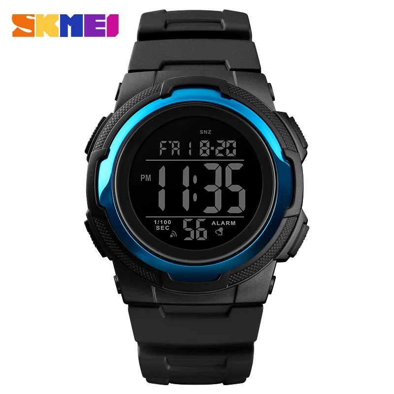 Light Blue Watch SKMEI, цифровые спортивные часы, топ класса люкс, брендовые армейские военные водонепроницаемые часы, мужские электронные часы, Relogio Masculino 1423 - Цвет: Light Blue Watch