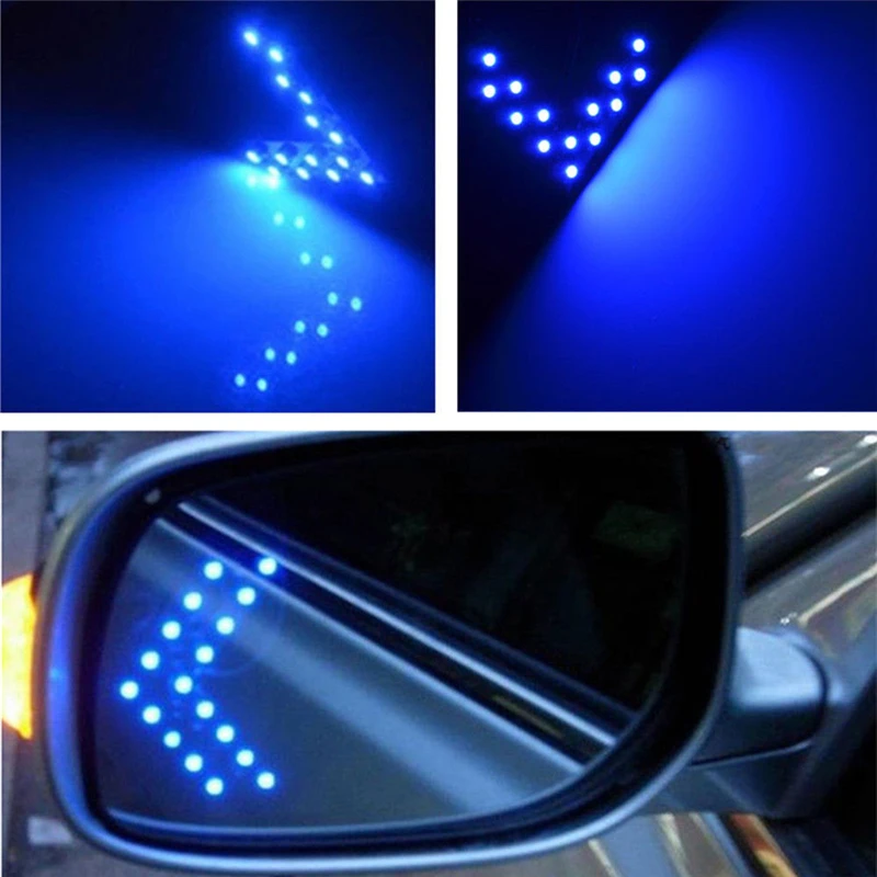 KEYECU 2 шт. 14SMD LED боковое зеркало со стрелкой панель индикатор Add-on Blinker указатель