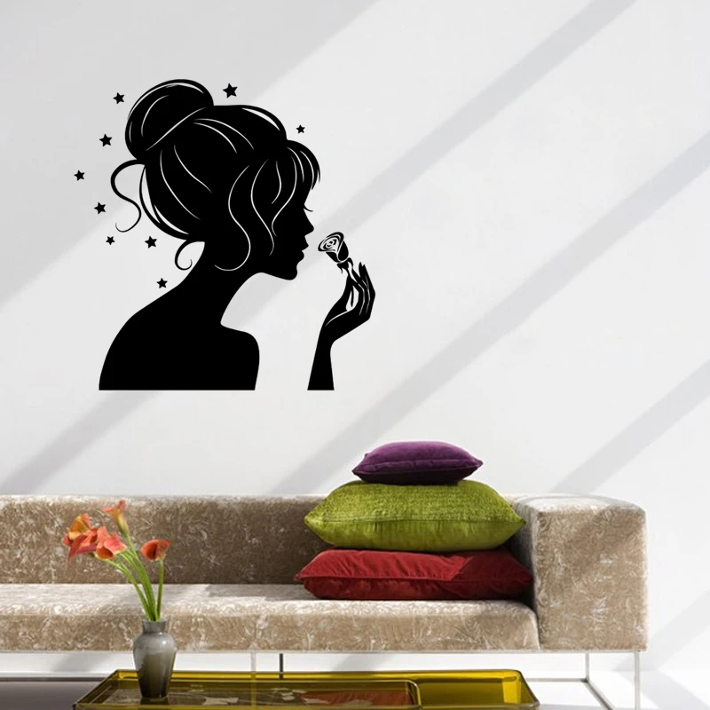 

Creative Beauty Salon DIY Wallpaper Removable Vinyl Living Room Bedroom Home Decoration Art Wall Stickers JG1284