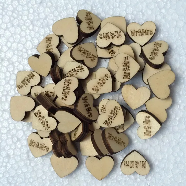Galabeme 50pcs MR&amp MRS Wooden Table Confetti Scatter Scrapbooking DIY Wedding Party Decoration Photo Props | Дом и сад