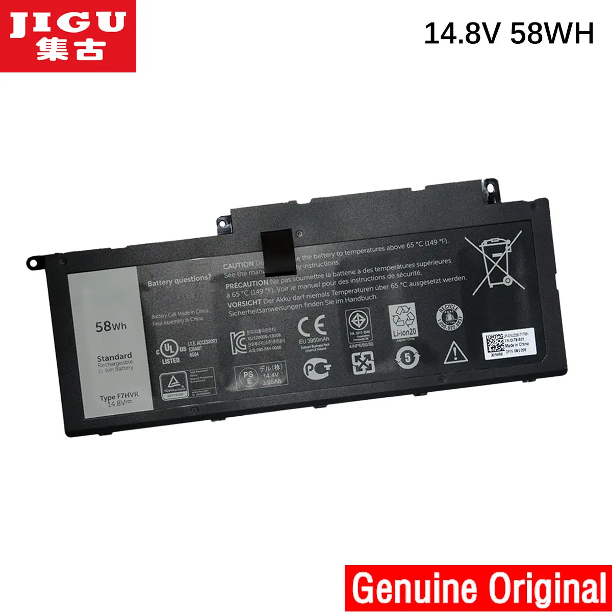 JIGU 2CP9F 451 BBEN BBEO BBJY BBLJ 89JW7 9HRXJ F7HVR T2T3J Оригинальная батарея для ноутбука Dell 15BR 1448