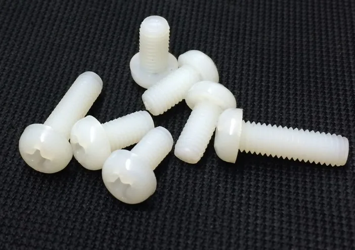 Нейлоновые пластиковые винты с круглой головкой поперечной M4X5 M4X6 M4X8 M4X10 M4X12