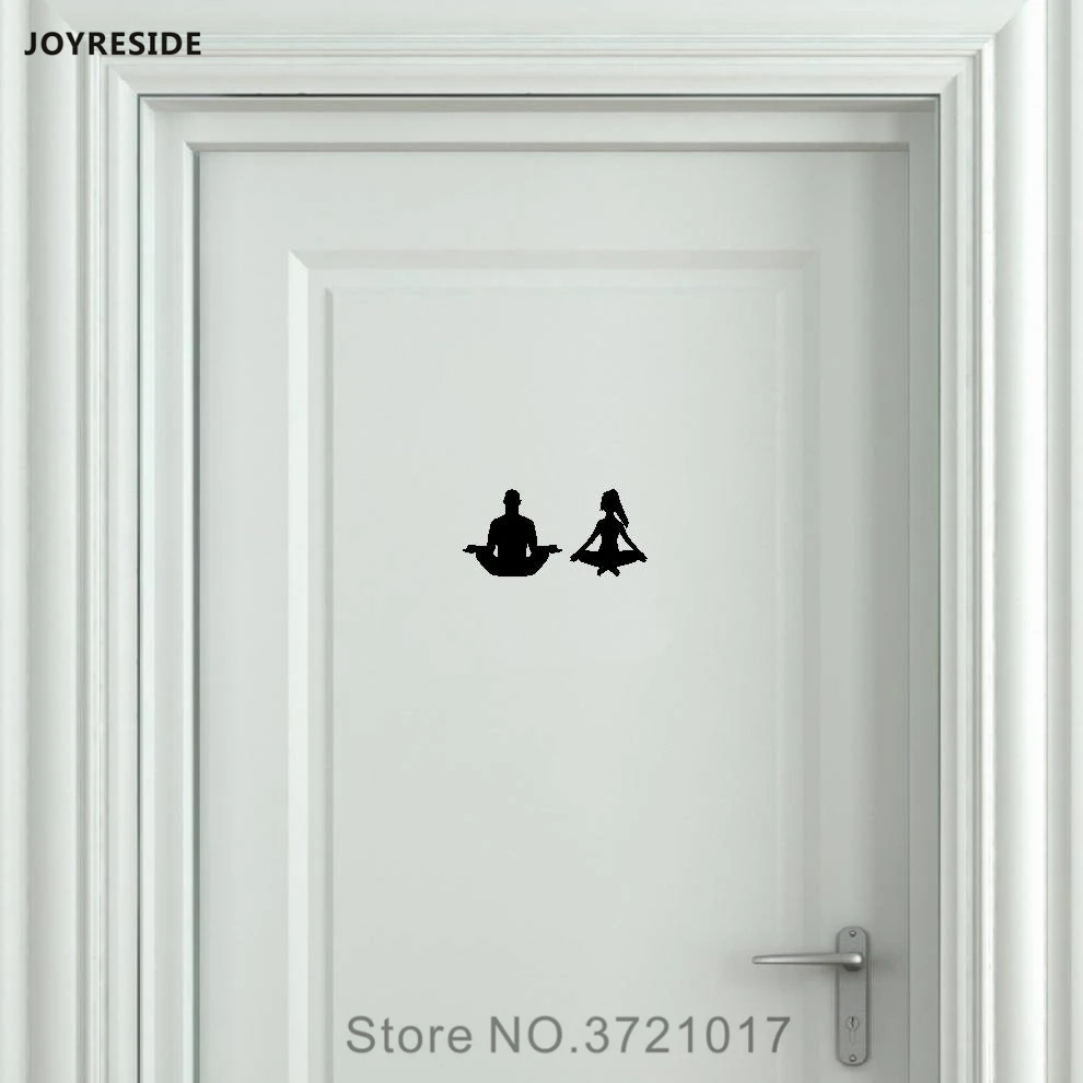 Виниловая наклейка на стену joyrare Йога унисекс декор для ванной комнаты двери