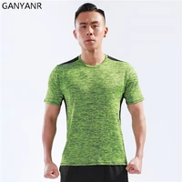 ganyanr running t shirt men basketball tennis sportswear tee sport fitness gym jogging exercise training rashgard soccer dry fit