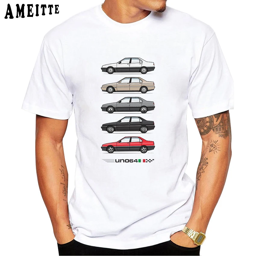 Летняя модная мужская футболка Alfa Romeo 164 Lovers футболка крутой автомобиль дизайн мальчик повседневные топы Ameitte хипстер крутой человек тройники