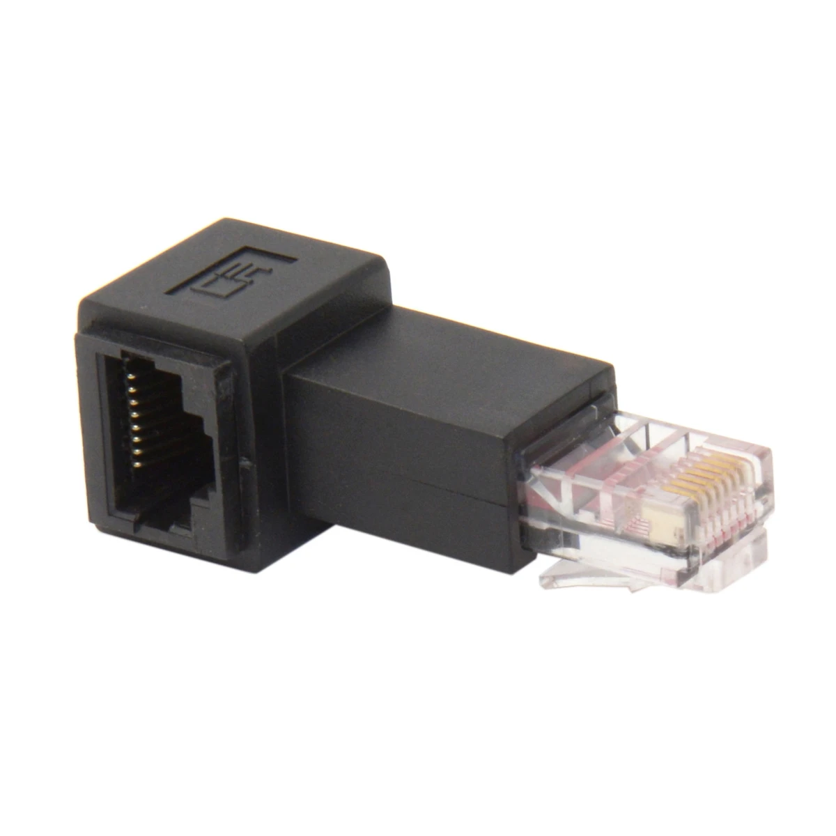 Zihan прямоугольный Кабель 90 градусов 8P8C FTP STP UTP Cat 5e штекер-гнездо Lan Ethernet Сетевой