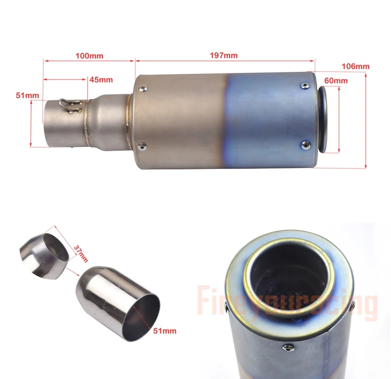 Универсальные мотоциклетные выхлопные хромированные мотокронштейны 51 мм для gsxr
