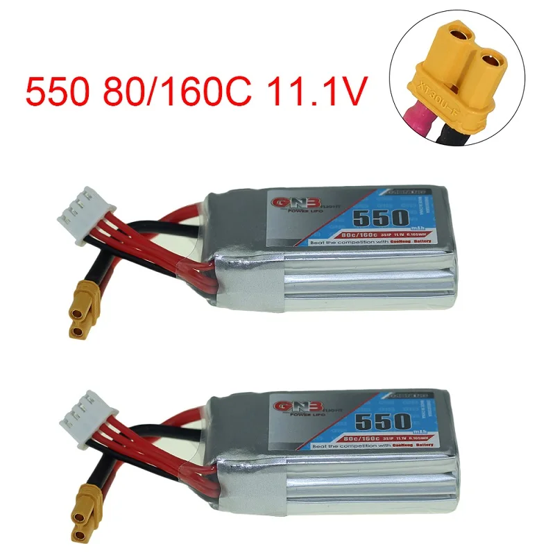 2 шт. 5 шт. GNB 250 450 550 850 1500 мАч 3,7 в 7,4 В 11,1 В 14,8 в Lipo батарея микро самолет Квадрокоптер FPV RC Дрон батарея для Emax babyhawk