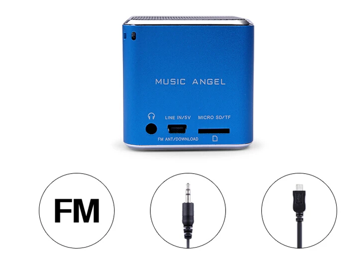 Мини музыкальный Ангел JH-MD07U музыкальная Колонка Angel FM SD для MP3 PHONE PAD PC