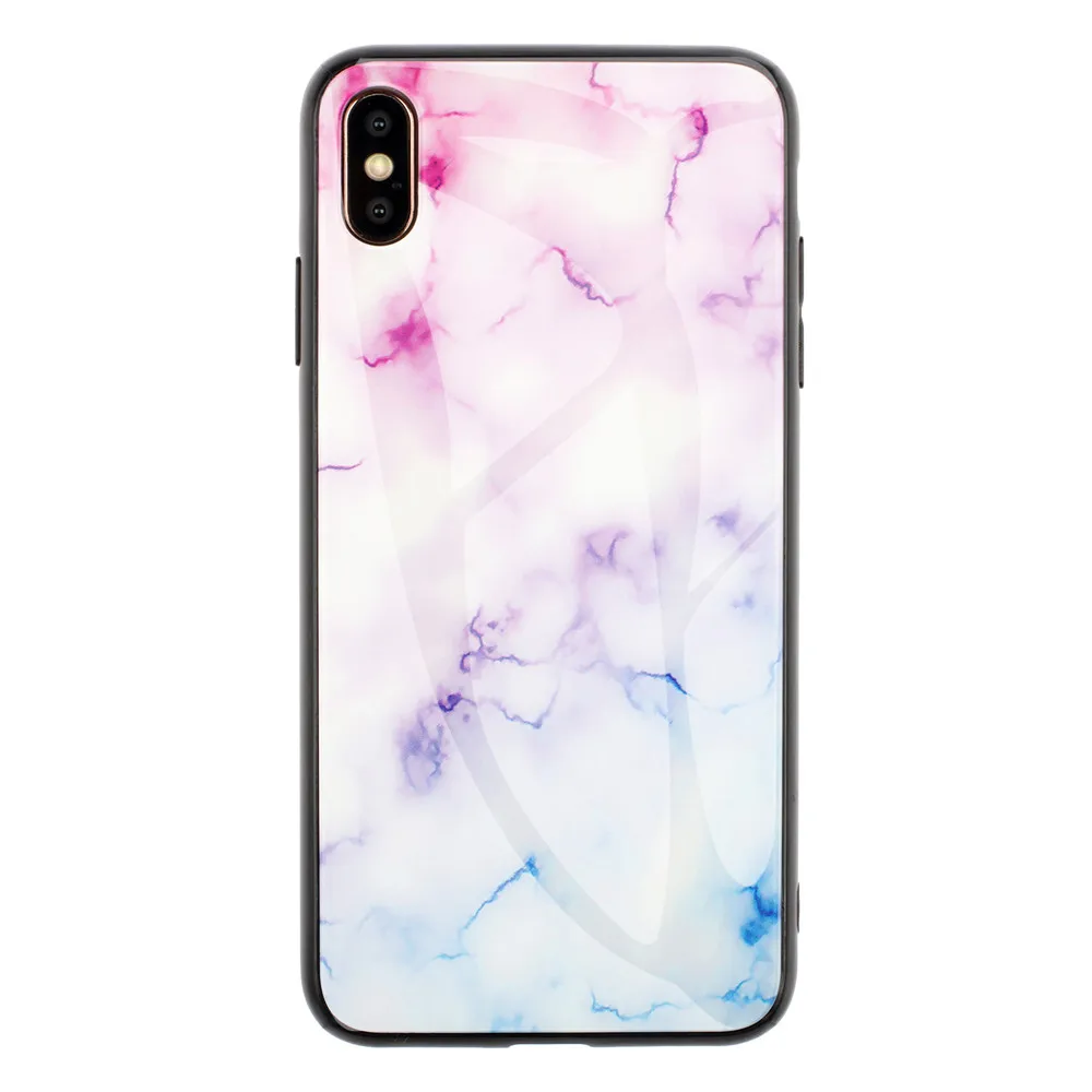 Чехол KISSCASE с мраморным узором для iPhone XR X XS Max 7 8 стеклянный чехол Plus 6S 6 TPU Edge Capinhas