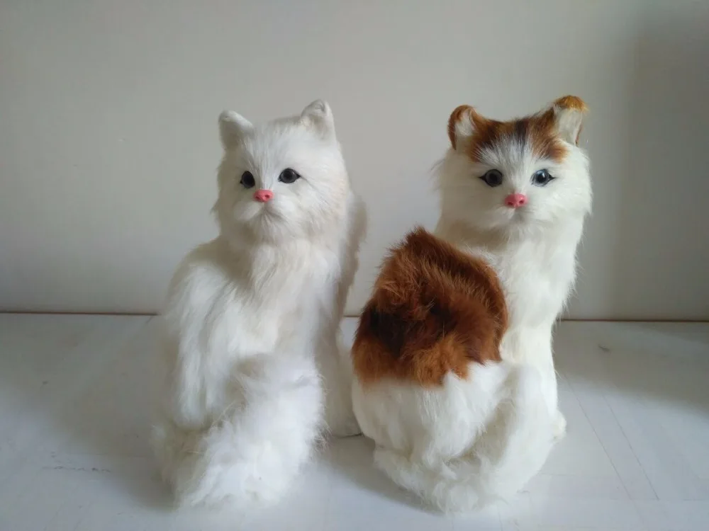 

Имитация милого кота, модель 14х9х21 см, полиэтилен и меха, ручная работа, реквизит, украшение для дома, подарок p0817