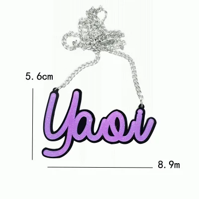 Модное ожерелье-чокер с акриловыми буквами Buffy Kouhai hp Whipme Blam Prettybitch Senpai Zombie Yaoi Crazy Cat Lady Charm Jewelry - Окраска металла: style10