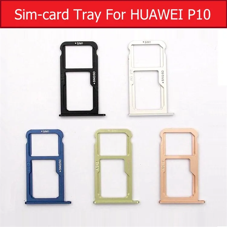 

Genuine SIM Card Tray Slot With SD Card For Huawei P10 VTR-AL00 L09 L29 TL00 Sim &Memory Card Tray Holder Reader Accessory Parts