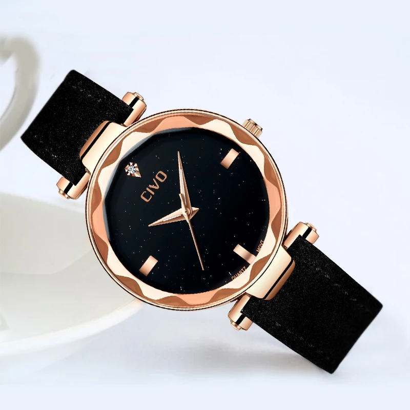 CIVO модные роскошные брендовые наручные часы женские со стразами Montre Femme 2019 из