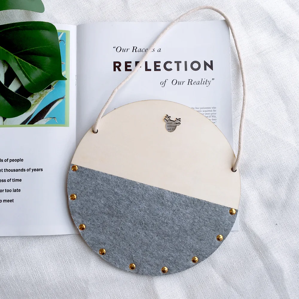 Скандинавский стиль цельное дерево войлок облако украшение стены детская