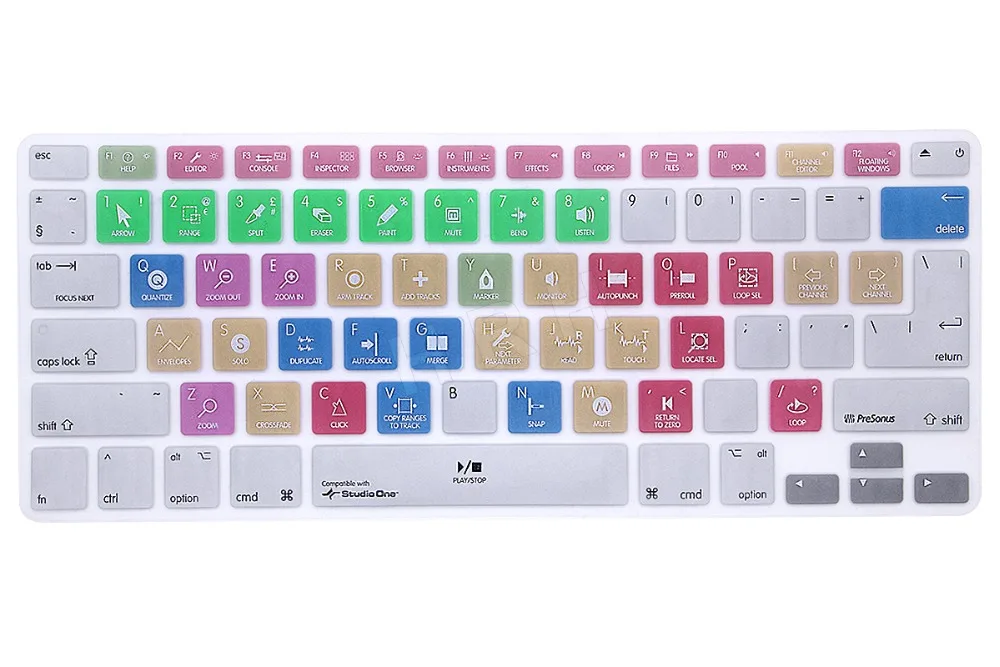Для Macbook Pro Air Retina 13 &quotA1369 A1466 A1425 A1502 15&quot для A1278 Studio One Hotkeys Клавиатура Обложка|Чехлы