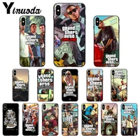 yinuoda rockstar gta 5 grand theft auto tpu soft phone case for apple iphone 8 7 6 6s plus x xs max 5 5s se xr mobile cases