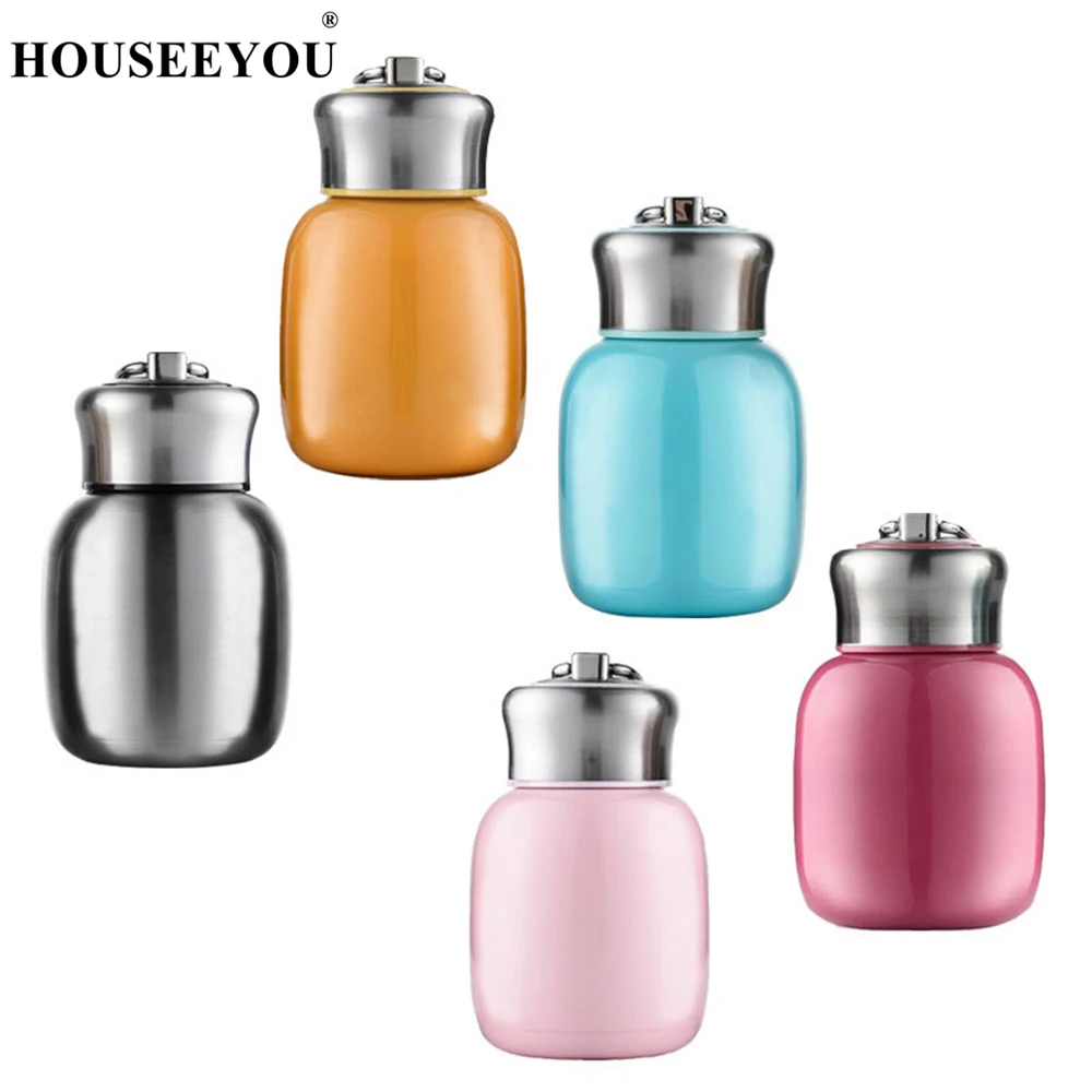 HOT 200ML/280ML Mini Cute Coffee Vacuum Flasks Thermos Stainless Steel Travel Drink Water Bottle Thermoses Cups and Mugs