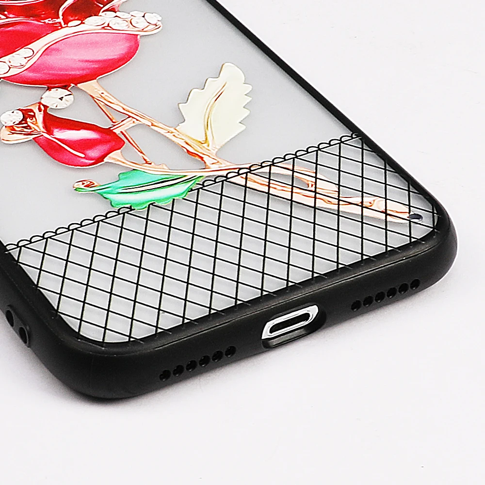 Винтажный чехол с вышитыми цветами для iPhone XS XR Max X 8 7 6 6S Plus TPU + PC полным корпусом