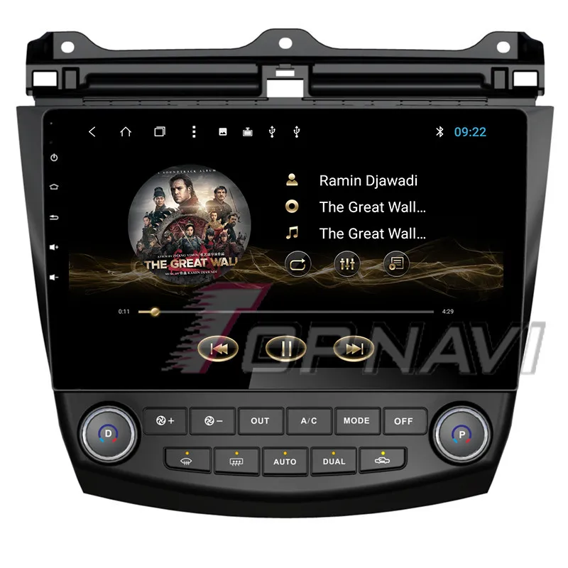 Автомобильный GPS навигатор Topnavi 10 1 дюйма Восьмиядерный процессор Android 8 для Honda Accord