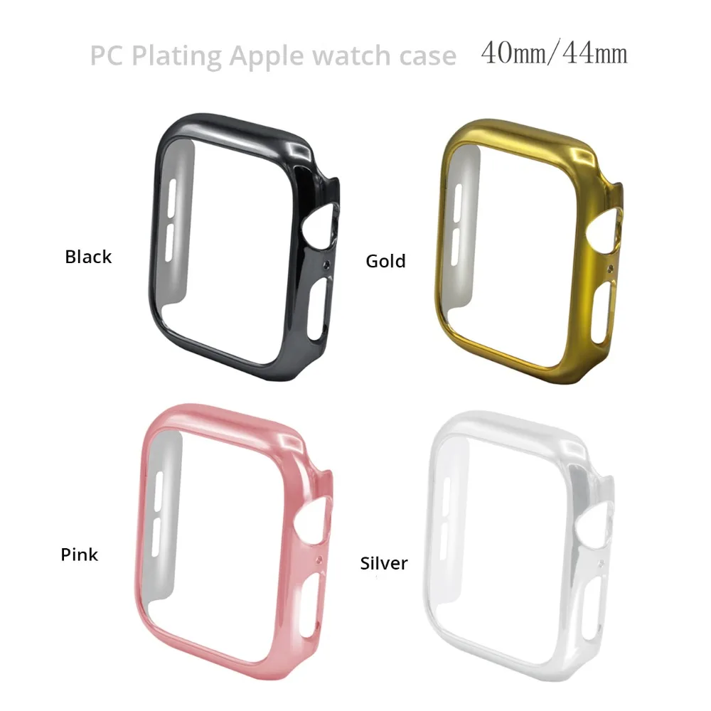Жесткий чехол для Apple Watch Series 4 44 мм 40 мм Розовый Золотой корпус часов для Iwatch защитное Плакирование оболочки