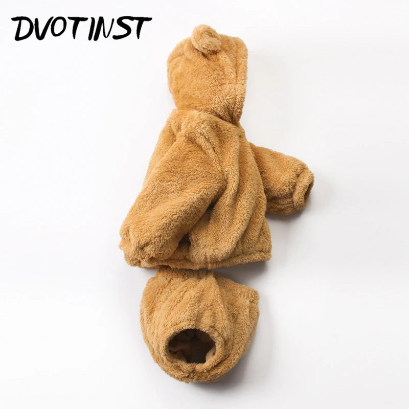 Dvotinst Baby Boys Girls Clothes Winter Plush Cute Bear Coat Jacket+Shorts Set Outfit Infant Toddler Costume Clothing Playsuit | Детская