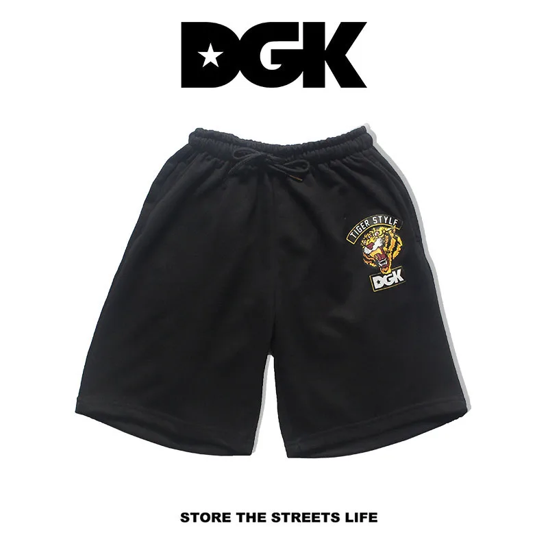 Шорты Dgk женские и мужские с кулиской стильные хлопковые короткие штаны тигром