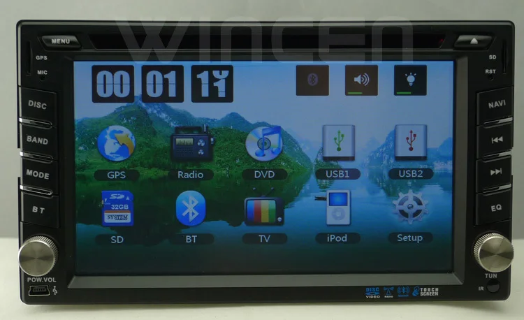 6 2 &quot1080p Автомобильный DVD GPS плеер для Din Универсальный С A10 + двухъядерный Iphone 5/6