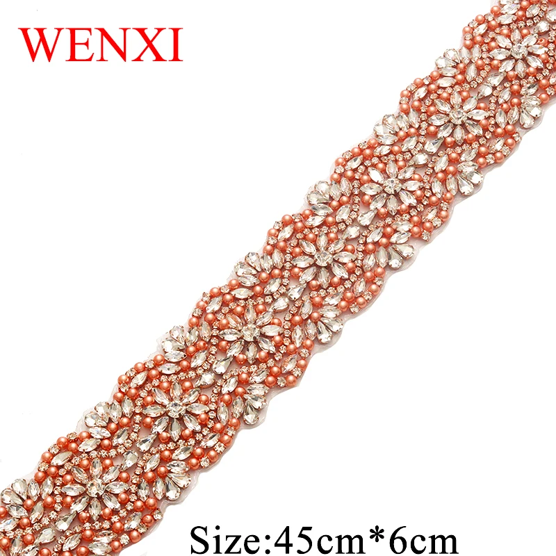 WENXI 30PCS Handmade Rhinestones Appliques Sewing On For bridal Wedding Dresses Belt Accessory WX876 | Дом и сад