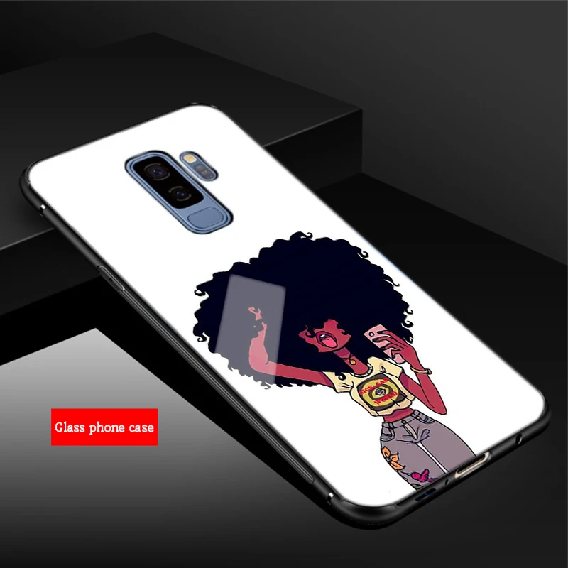 Чехол из закаленного стекла для телефона Samsung Galaxy A6 A6S A8 A8S J6 J8 2018 S8 S9 S10 PLUS NOTE 8 9 афро