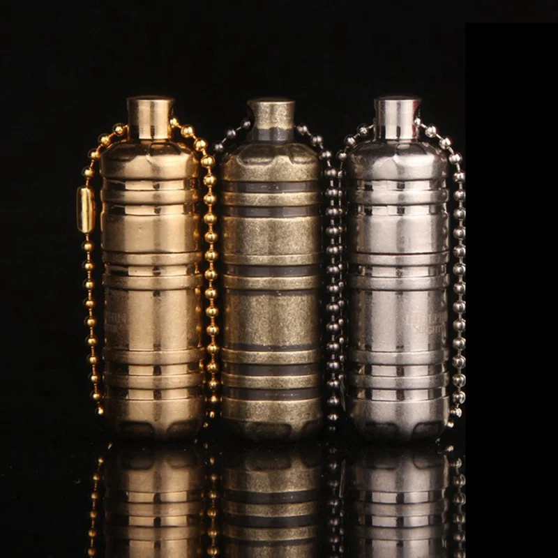 Портативный Водонепроницаемый мини сигарет горюче Fire брелок топлива ножи Capsule
