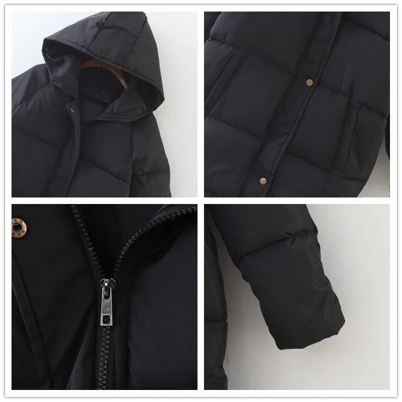 

2019 New Long Parkas Women Winter Coat Thicken Cotton Jacket Oversized Outerwear Hooded Long Sleeve Down Jaqueta Long Jacket