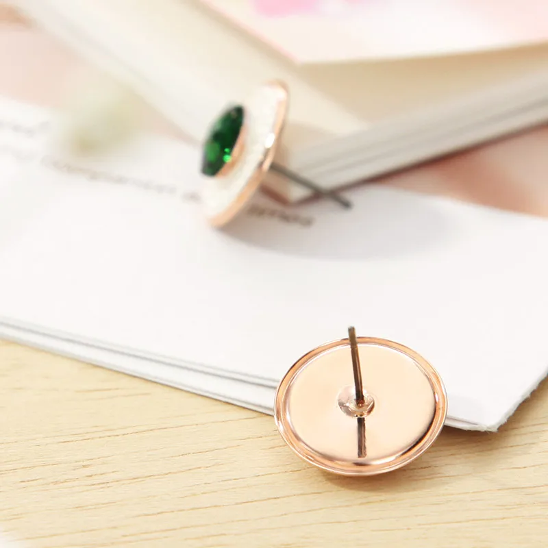 Женские круглые серьги-гвоздики Neoglory австрийские стразы с искусственным