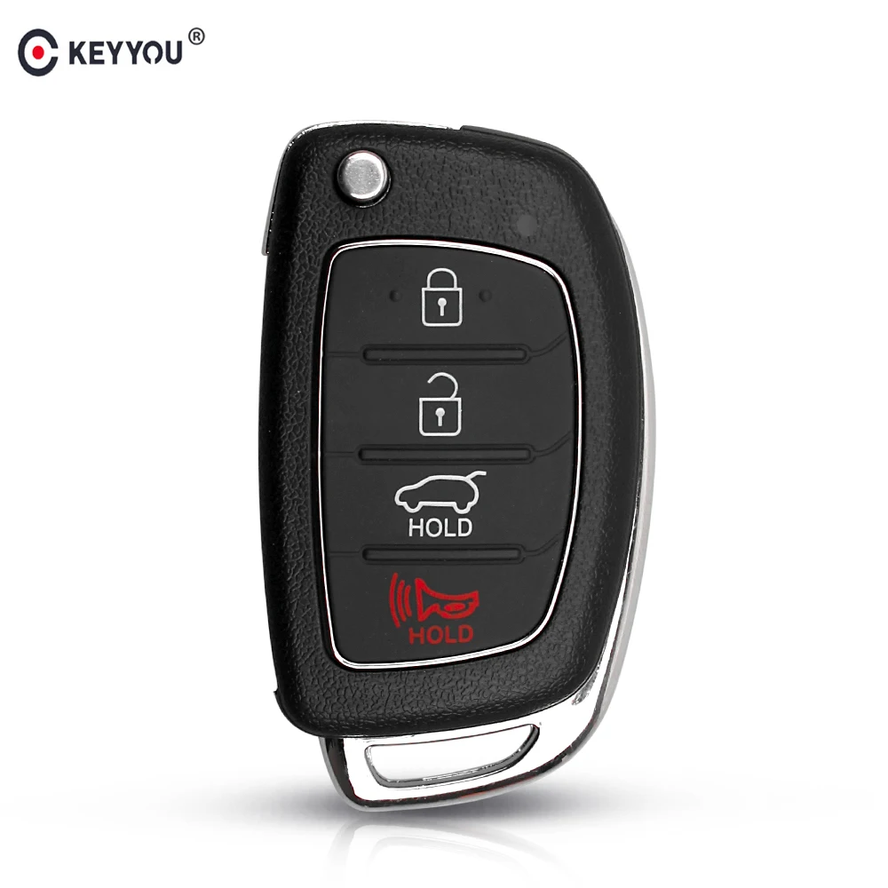 KEYYOU чехол для автомобильного ключа с 4 кнопками Hyundai Mistra HB20 SANTA FE IX35 IX45 Accent I40 Solaris