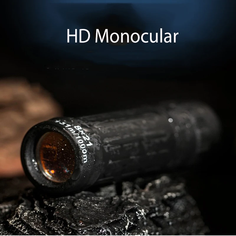 Монокулярный телескоп 8X21 с ночным видением черный камуфляжный HD оптический 10X
