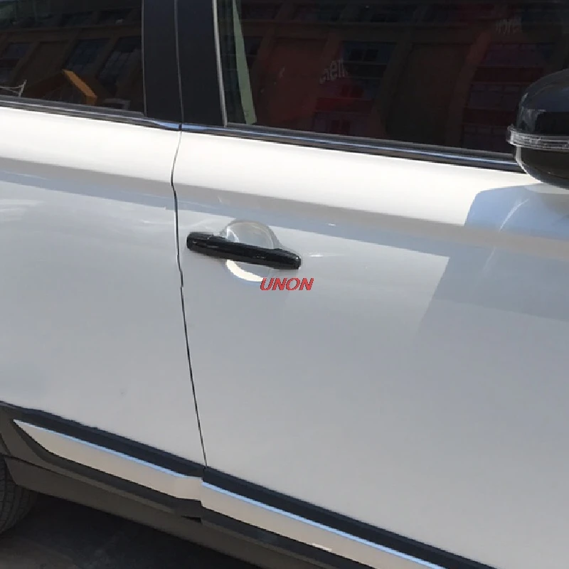 Unon для Mitsubishi Outlander 2013 2014 2015 2016 2017 углеродное волокно хромированная дверная ручка