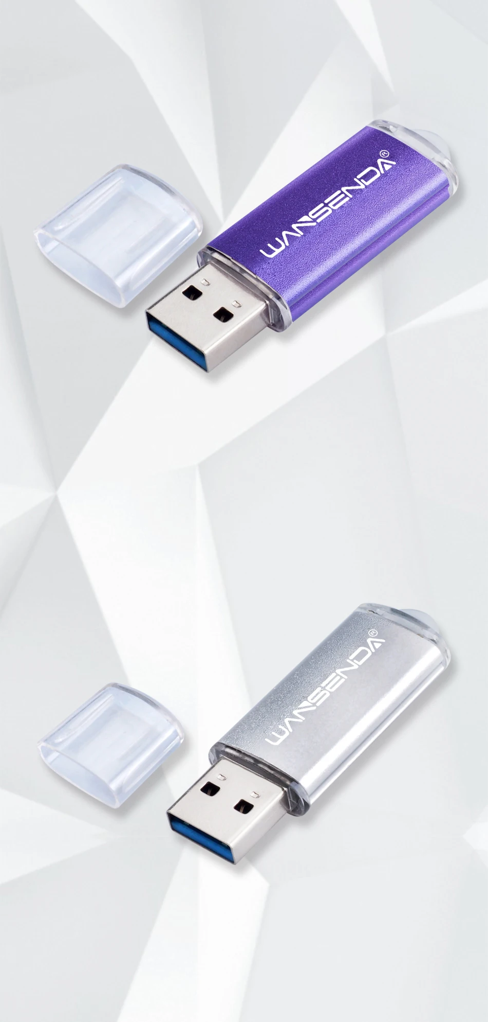 Новинка WANSENDA флеш-накопитель USB 3,0, 128 ГБ, 64 ГБ, металлическая ручка-накопитель, 32 ГБ, 16 ГБ, 8 ГБ, флешка, 256 ГБ, Высокоскоростной USB 3,0, флеш-карта памяти