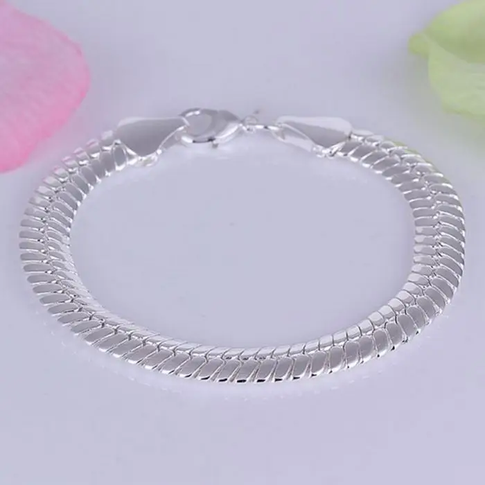 

Новые посеребренные модные ювелирные изделия 10 м, браслеты и браслеты-цепочки в виде змеи, оптовая продажа SMTH231