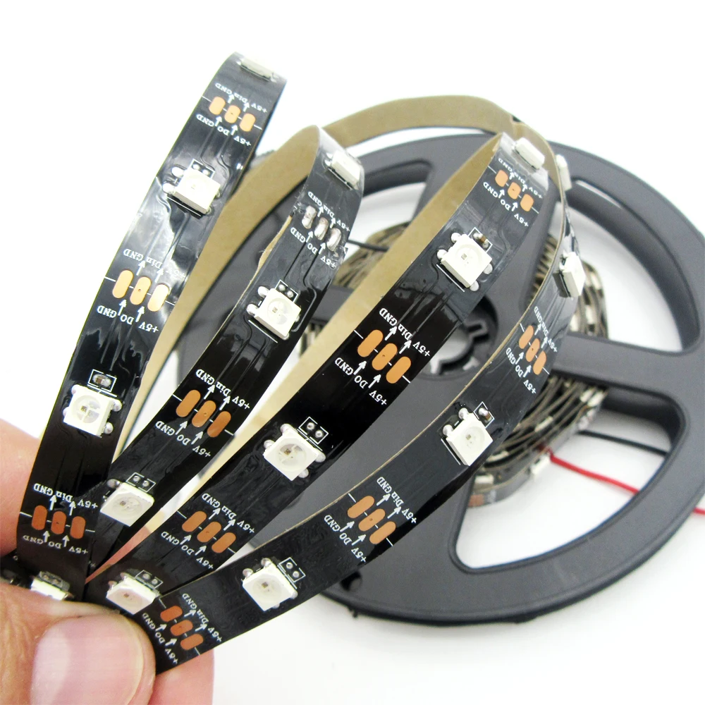 Пиксельная светодиодная лента WS2812B 30LED 60 светодиодный/m 5050 RGB Dream Color с контроллером