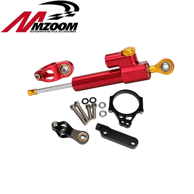 Мотоцикл Алюминий ЧПУ рулевой демпфер + регулируемый Подушки стабилизации